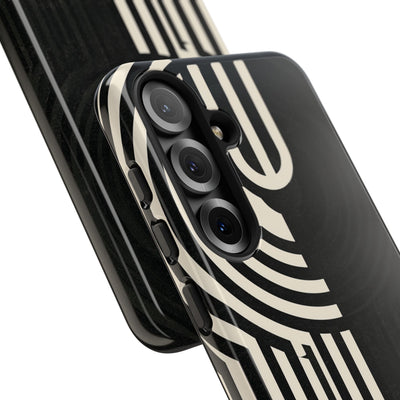 Beige Tough Phone Case for Samsung - Monolith Ivory Signal