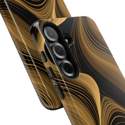 Gold Tough Phone Case for Samsung - Molten Copper Strands