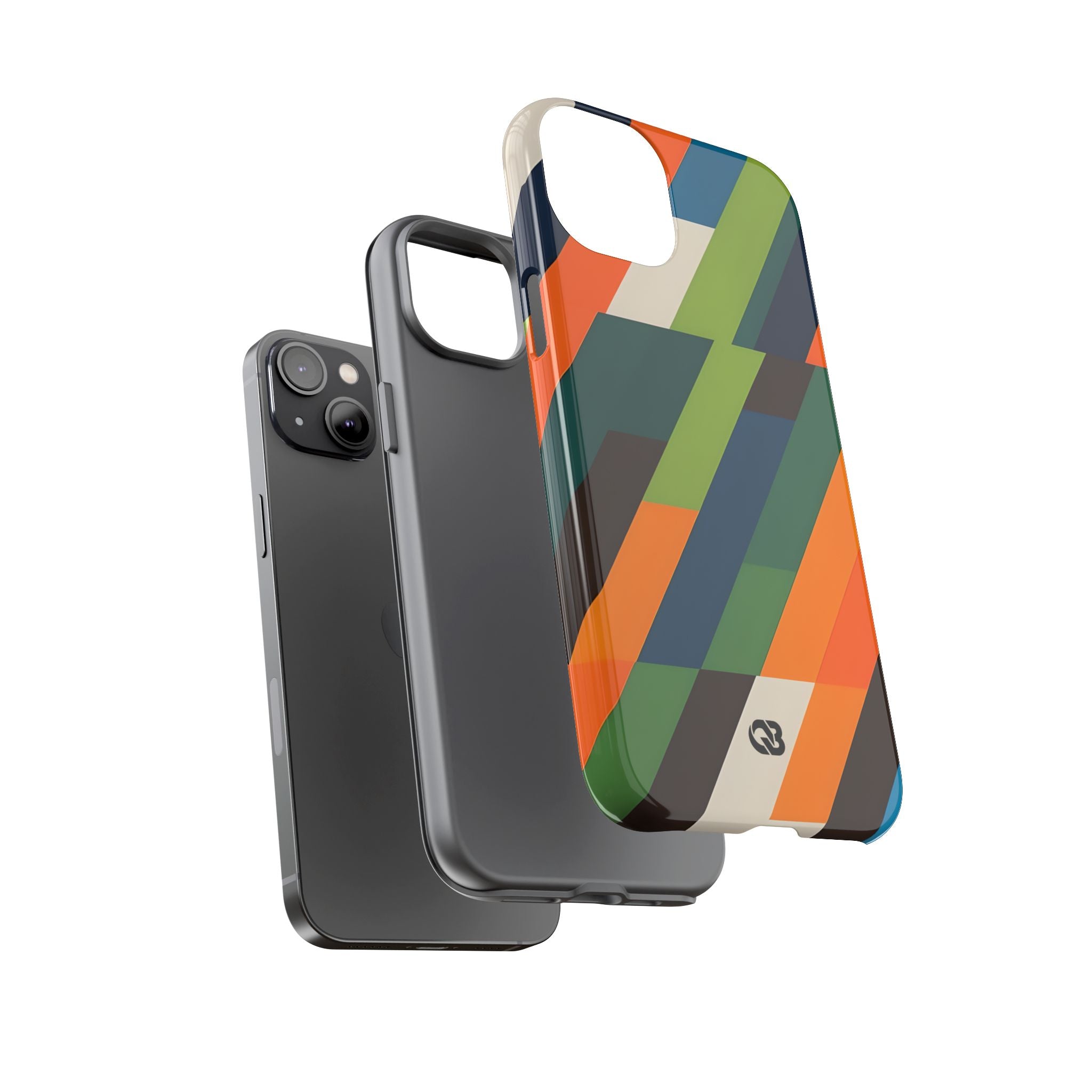 Custodia Retro Mosaico Angolata · Tough per iPhone