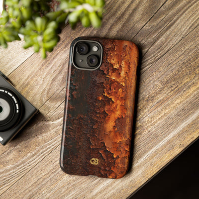 Orange Tough Phone Case for iPhone - Oxidized Iron Crust