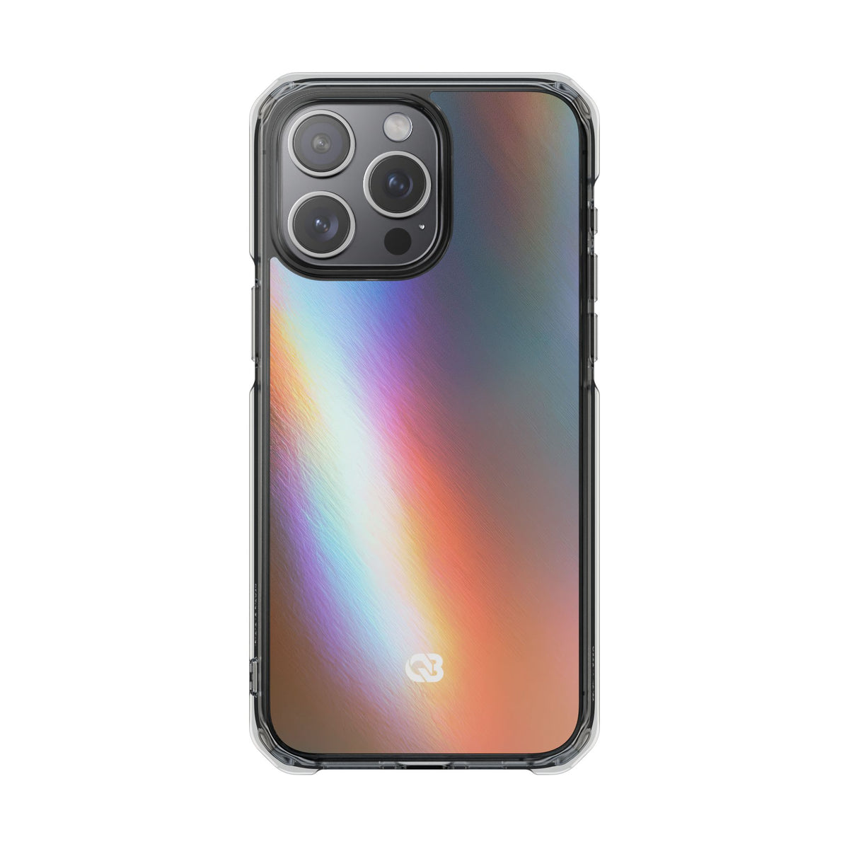 Prismatic Ray · Clear Impact Magnetic Phone Case for iPhone · Blue
