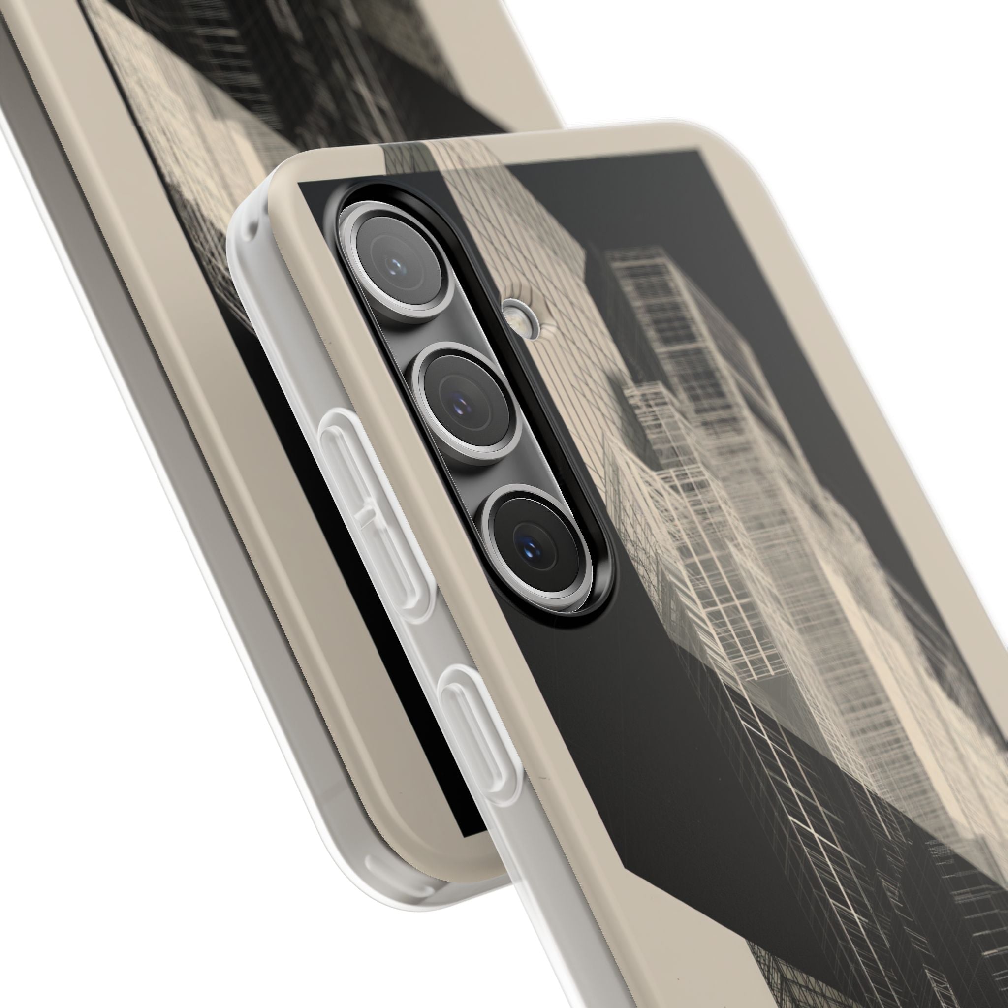 Beige Lite Phone Case for Samsung - Monolith Urban Grid