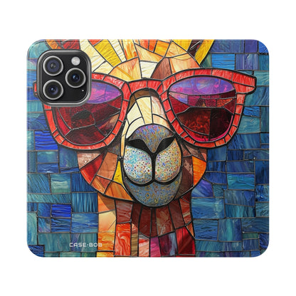 Sunglass Llama Mosaic - iPhone 15 Pro Max Case - Wallet