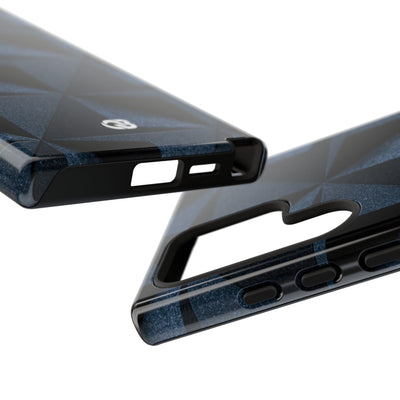Blue Tough Phone Case for Samsung - Indigo Basalt Facets