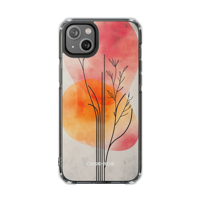 Curved Stem Sunset iPhone 14 Plus Case - Impact