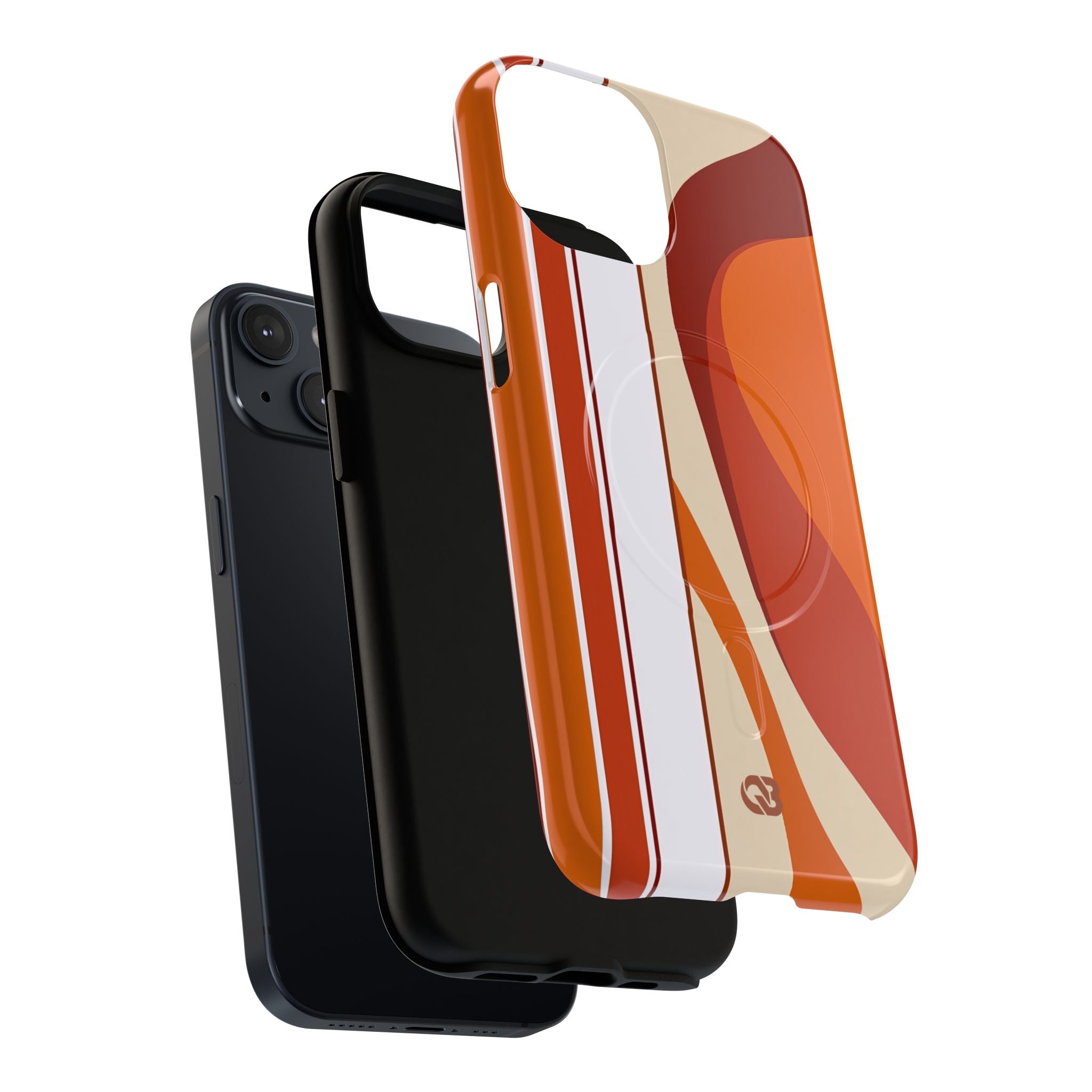 Orange Tough 2.0 Magsafe Phone Case for iPhone - Terracotta Metro Line