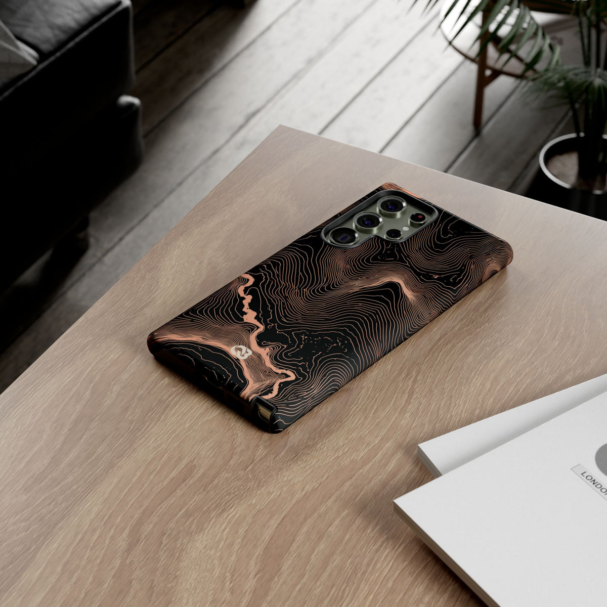 Mesa Elevation Contour · Tough Phone Case for Samsung · Black