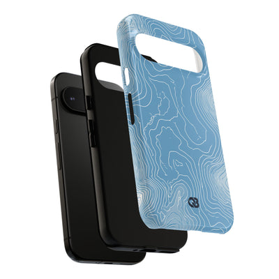 Blue Tough Phone Case for Google Pixel - Glacial Ridge Topo