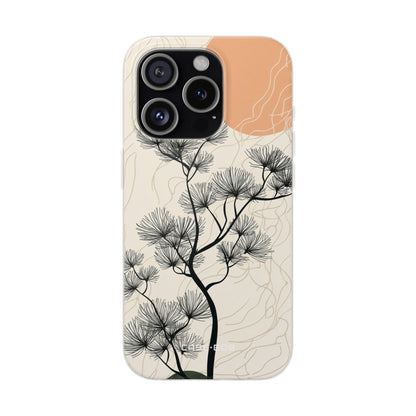 Spiky Tree Sunset iPhone 15 Pro Case - Soft
