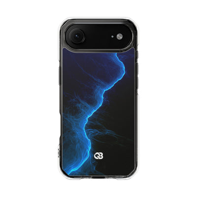 Electric Azure Drift · Clear Impact Magnetic Phone Case for iPhone · Blue