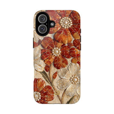 Carnelian Pearl Bloom · Tough Phone Case for iPhone · Orange