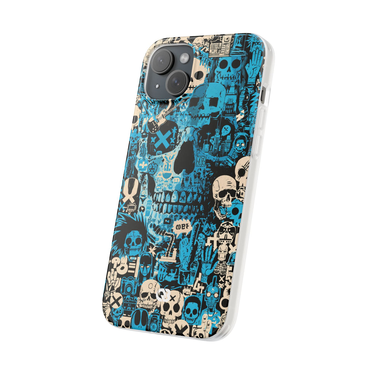 Electric Skull Graffiti · Lite Phone Case for iPhone ·  Blue