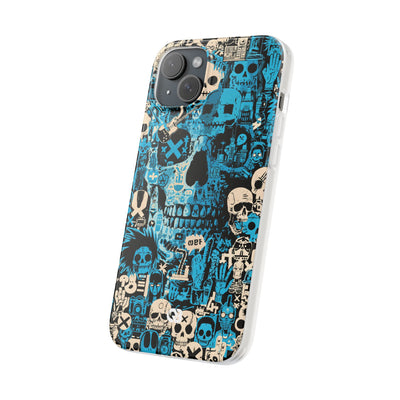 Electric Skull Graffiti · Lite Phone Case for iPhone ·  Blue