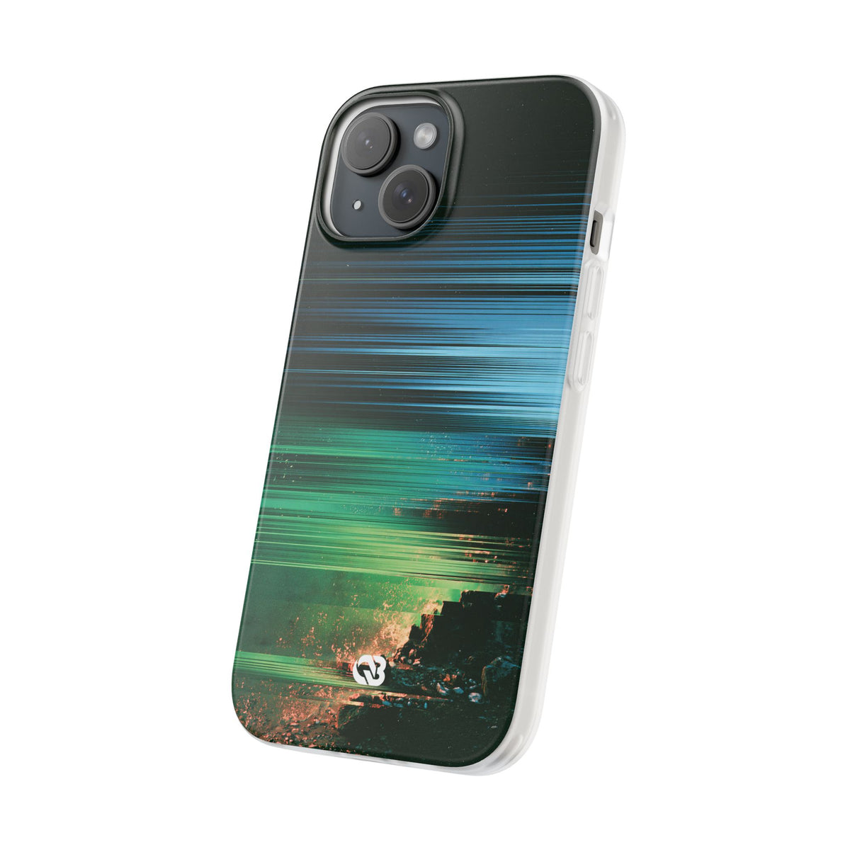 Digital Shoreline Drift · Lite Phone Case for iPhone ·  Teal