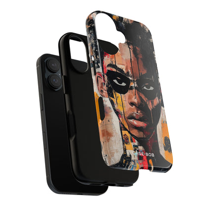 Masked Portrait Drips iPhone 16 Case - Tough