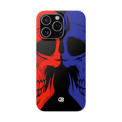 Crimson Cobalt Skulls · Soft Phone Case for iPhone