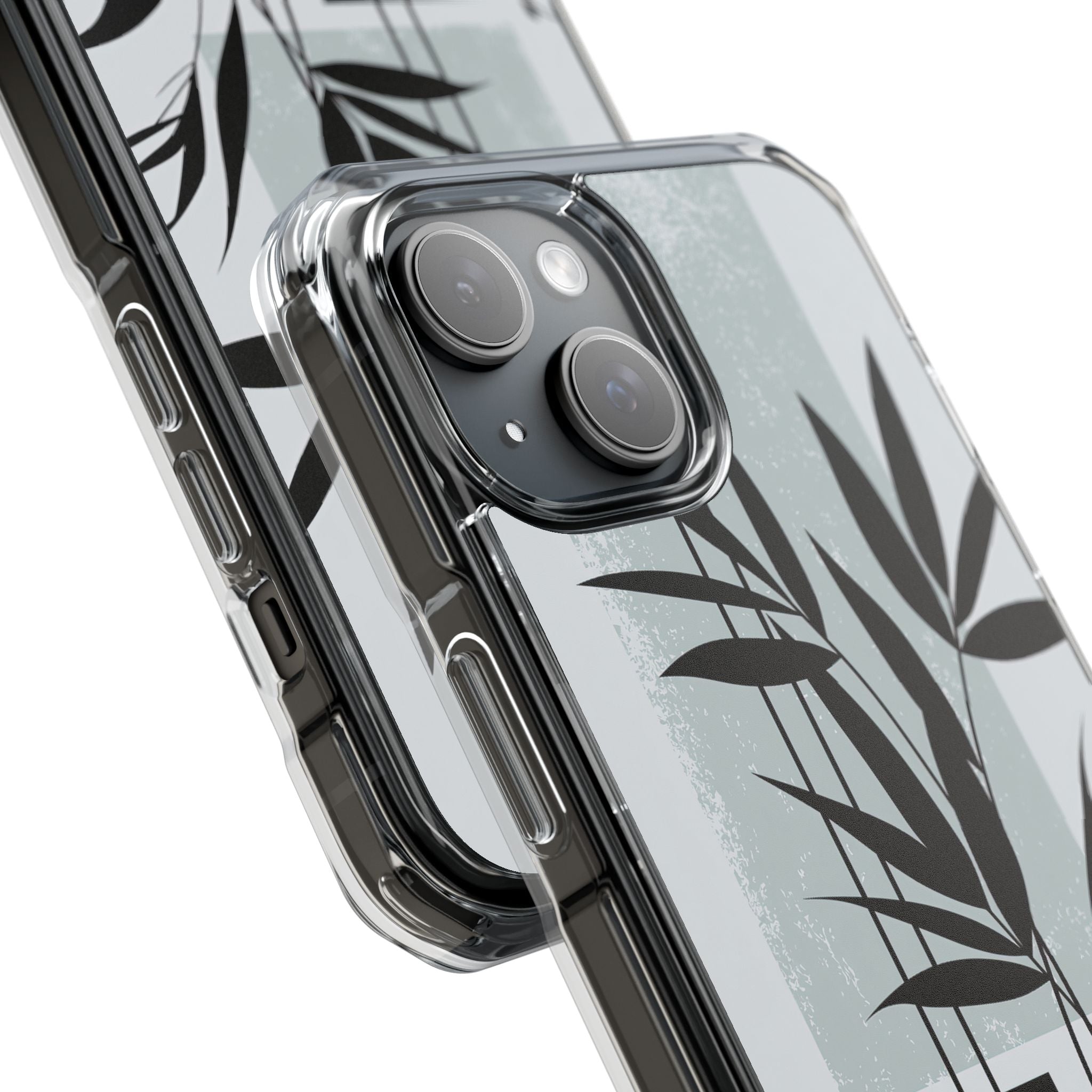 Grey Impact MagSafe Phone Case for iPhone - Sage Bamboo Noir