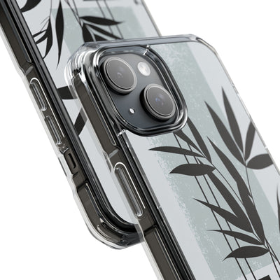 Grey Impact MagSafe Phone Case for iPhone - Sage Bamboo Noir