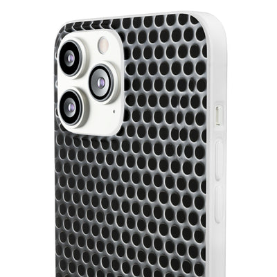 Brushed Perforated Steel · Lite Phone Case for iPhone ·  Silver