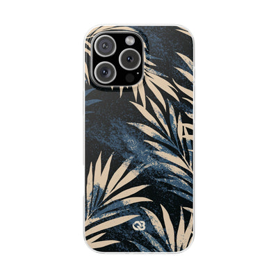 Blue Lite Phone Case for iPhone - Midnight Indigo Palm
