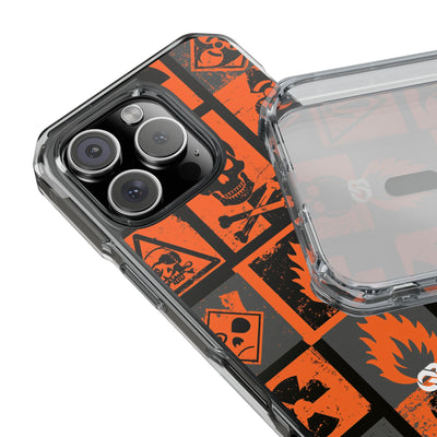 Urban Hazard · Clear Impact Magnetic Phone Case for iPhone · Orange