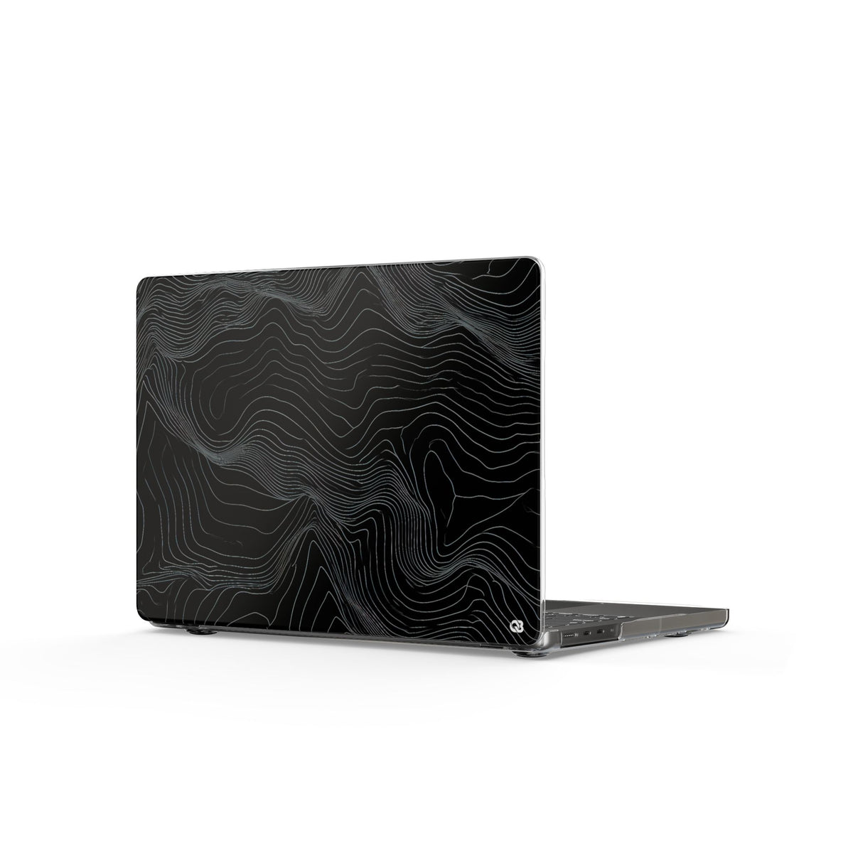 Obsidian Contour Elevation · Clear Hard Case for MacBook · Black