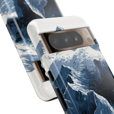 Fjord Summit Bear · Tough Phone Case for Pixel ·  Blue