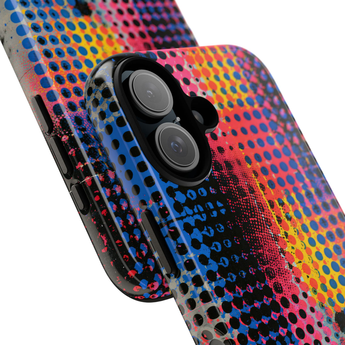 Chromatic Halftone Grid · Tough Phone Case for iPhone · Blue
