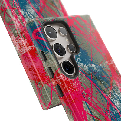 Neon Static Drip · Tough Phone Case for Samsung · Pink
