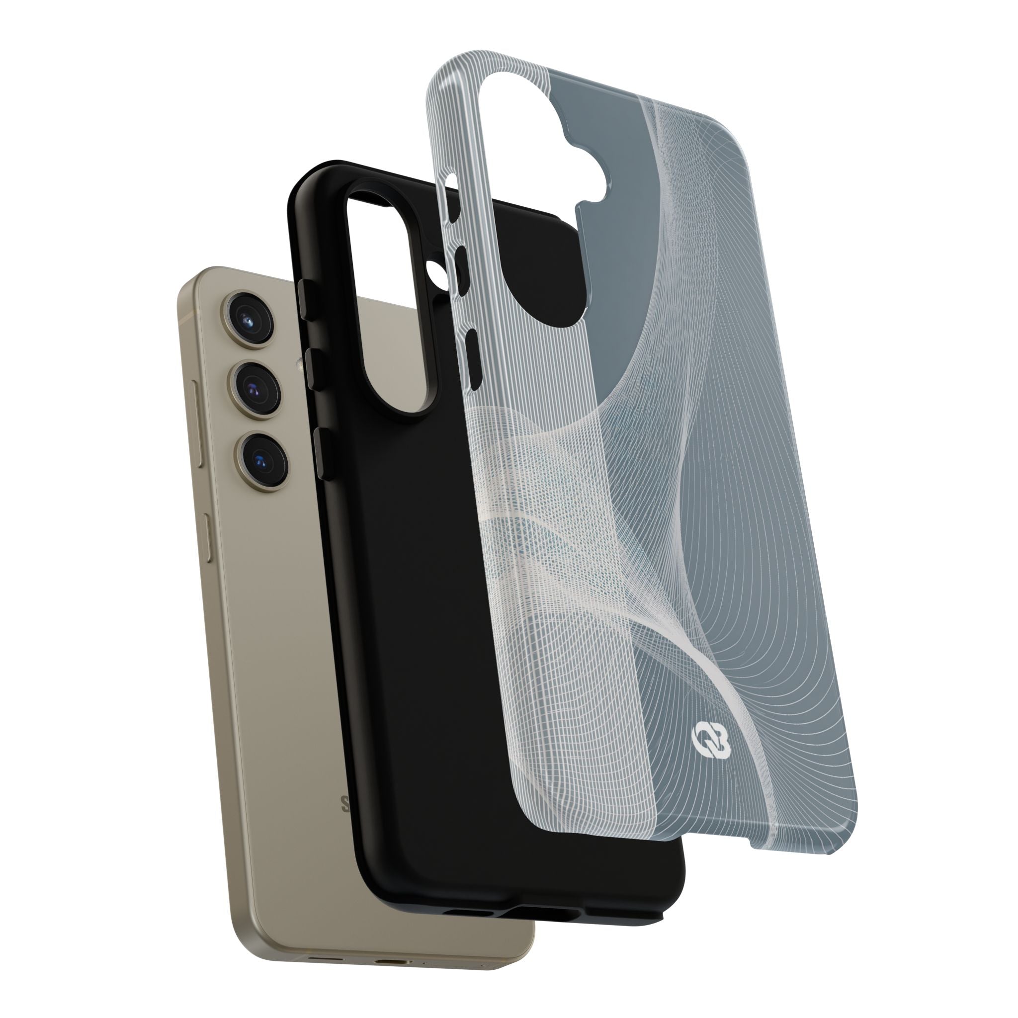 Grey Tough Phone Case for Samsung - Slate Mesh Horizon