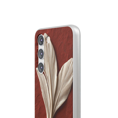 Carved Ivory Plume · Lite Phone Case for Samsung · Red