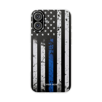 Blue Stripe Flag iPhone 16 Plus Case - Soft
