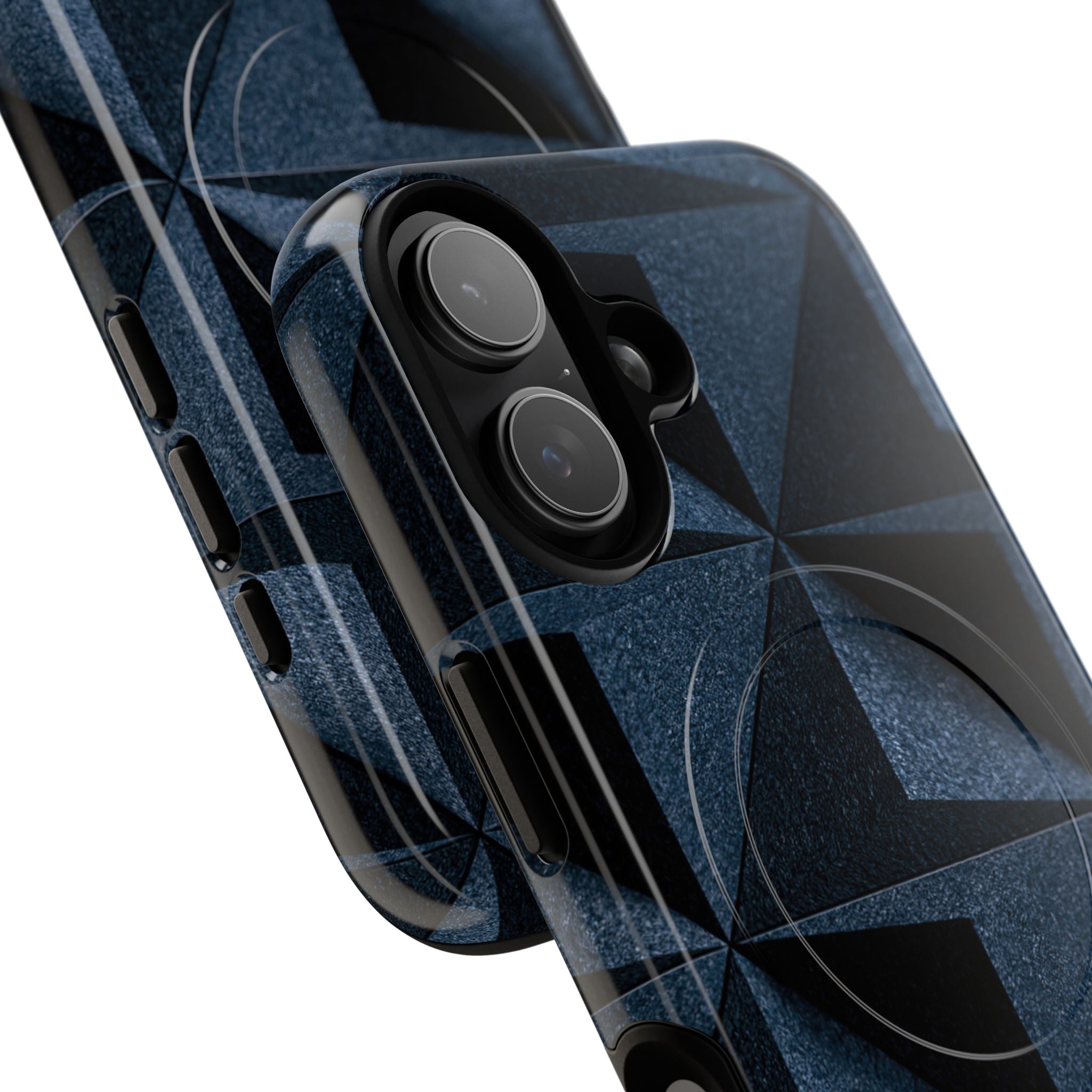 Blue Tough 2.0 Magsafe Phone Case for iPhone - Indigo Basalt Facets
