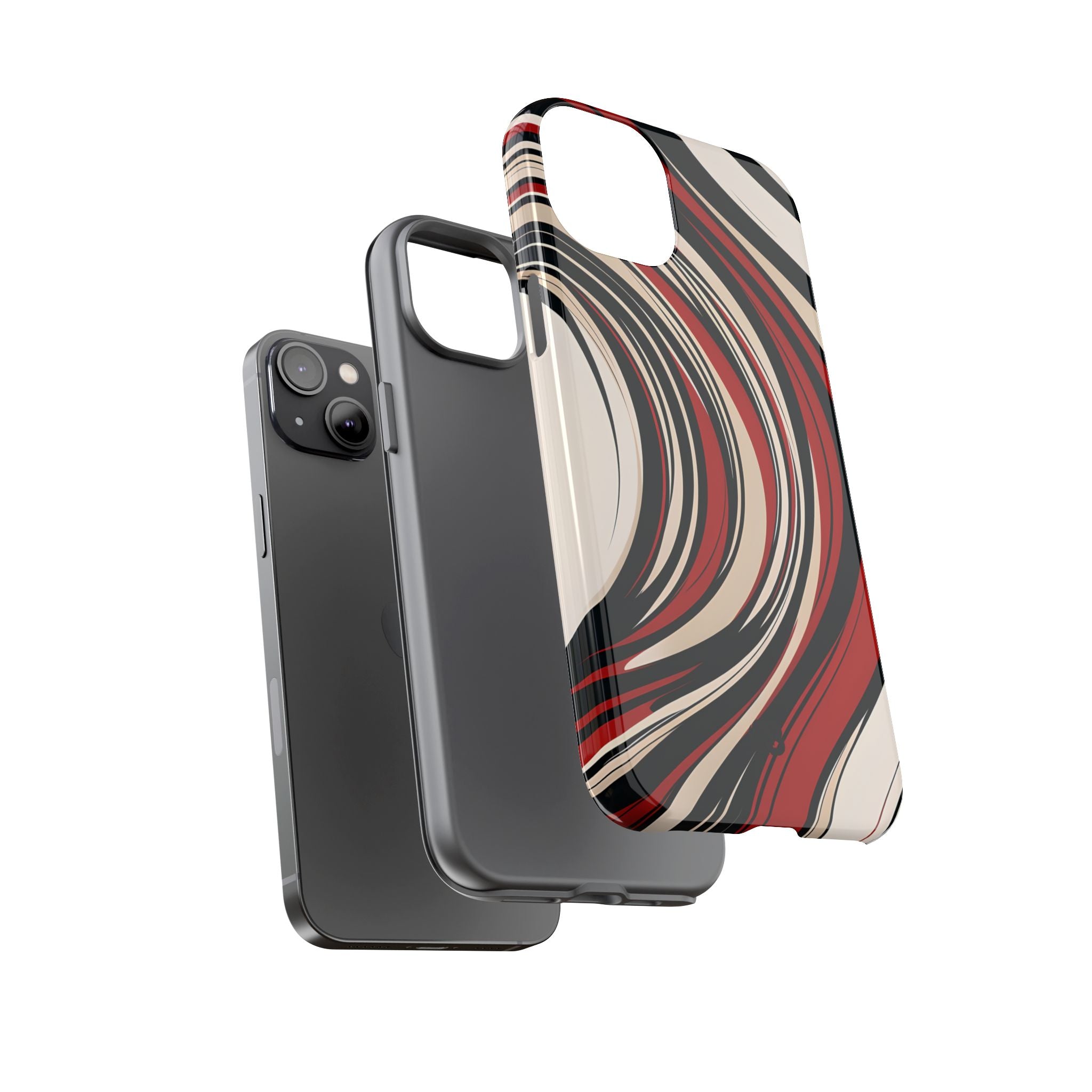 Karmesin Fluss Wellen · Tough Handyhülle für iPhone