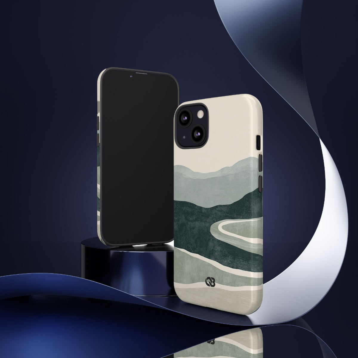 Muted Valley Vista · Tough Phone Case for iPhone · Green