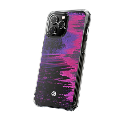 Neon Signal Shift · Clear Impact Magnetic Phone Case for iPhone · Purple