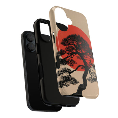 Crimson Pine Solitude · Tough Phone Case for iPhone · Beige