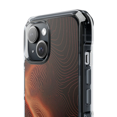 Caldera Ridge · Clear Impact Magnetic Phone Case for iPhone · Orange
