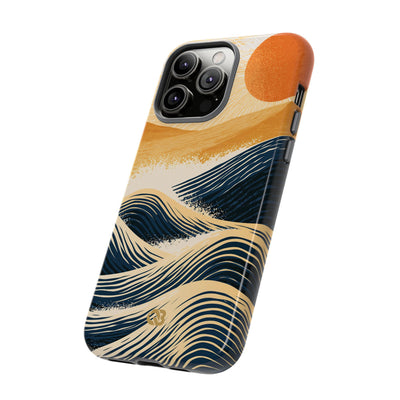 Blue Tough Phone Case for iPhone - Kyoto Cresting Tide