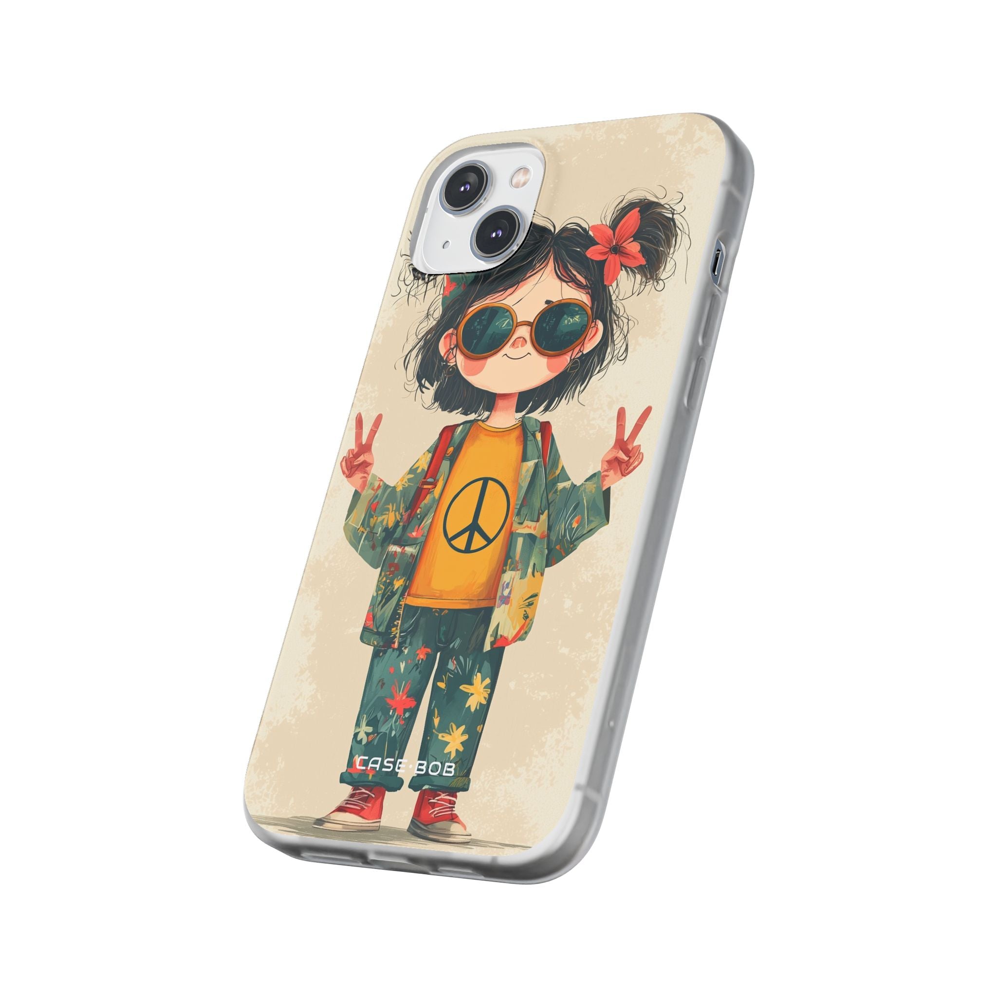 Peace Pigtails iPhone 14 Plus Case - Soft