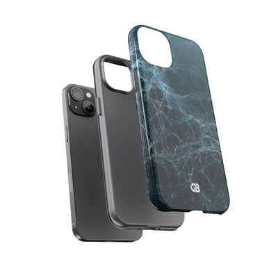 Teal Tough Phone Case for iPhone - Arctic Neural Mesh