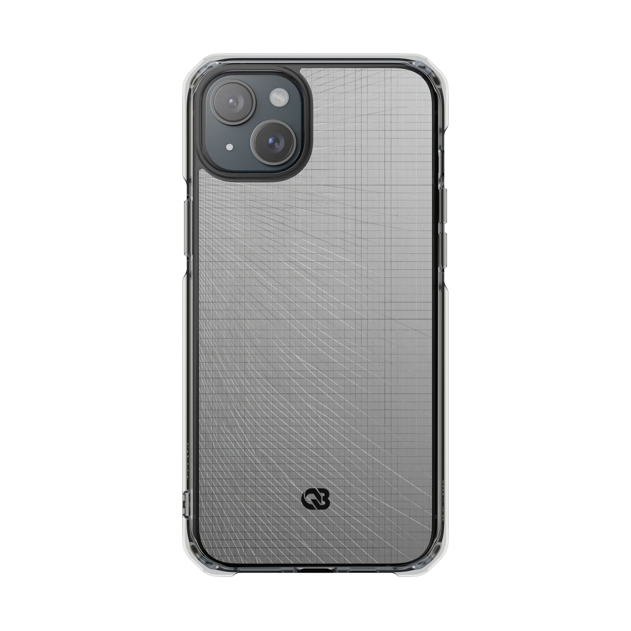 Grey Impact MagSafe Phone Case for iPhone - Chrome Mesh Warp