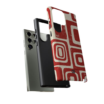 Vermilion Block Motif · Tough Phone Case for Samsung · Red