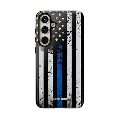 Blau gestreifte Flagge Samsung S24 Plus Case - Tough