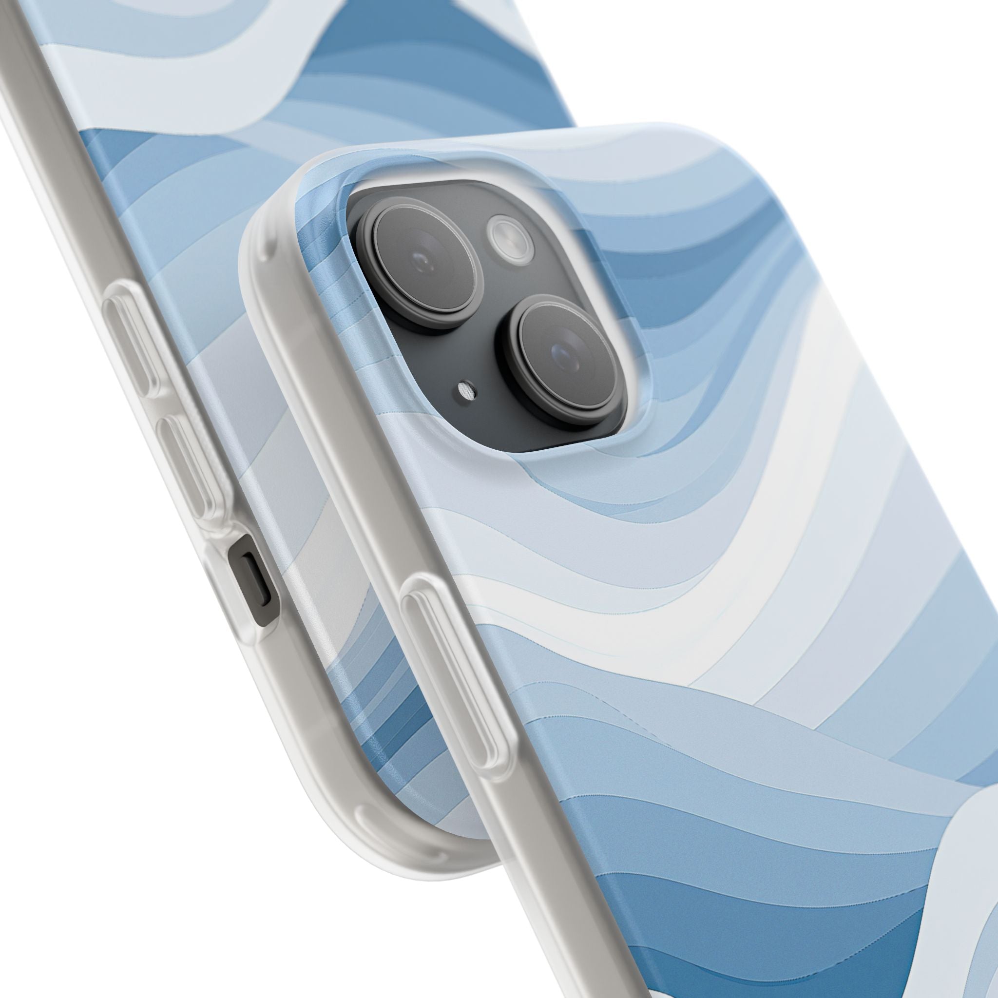 Blue Lite Phone Case for iPhone - Glacial Indigo Flow
