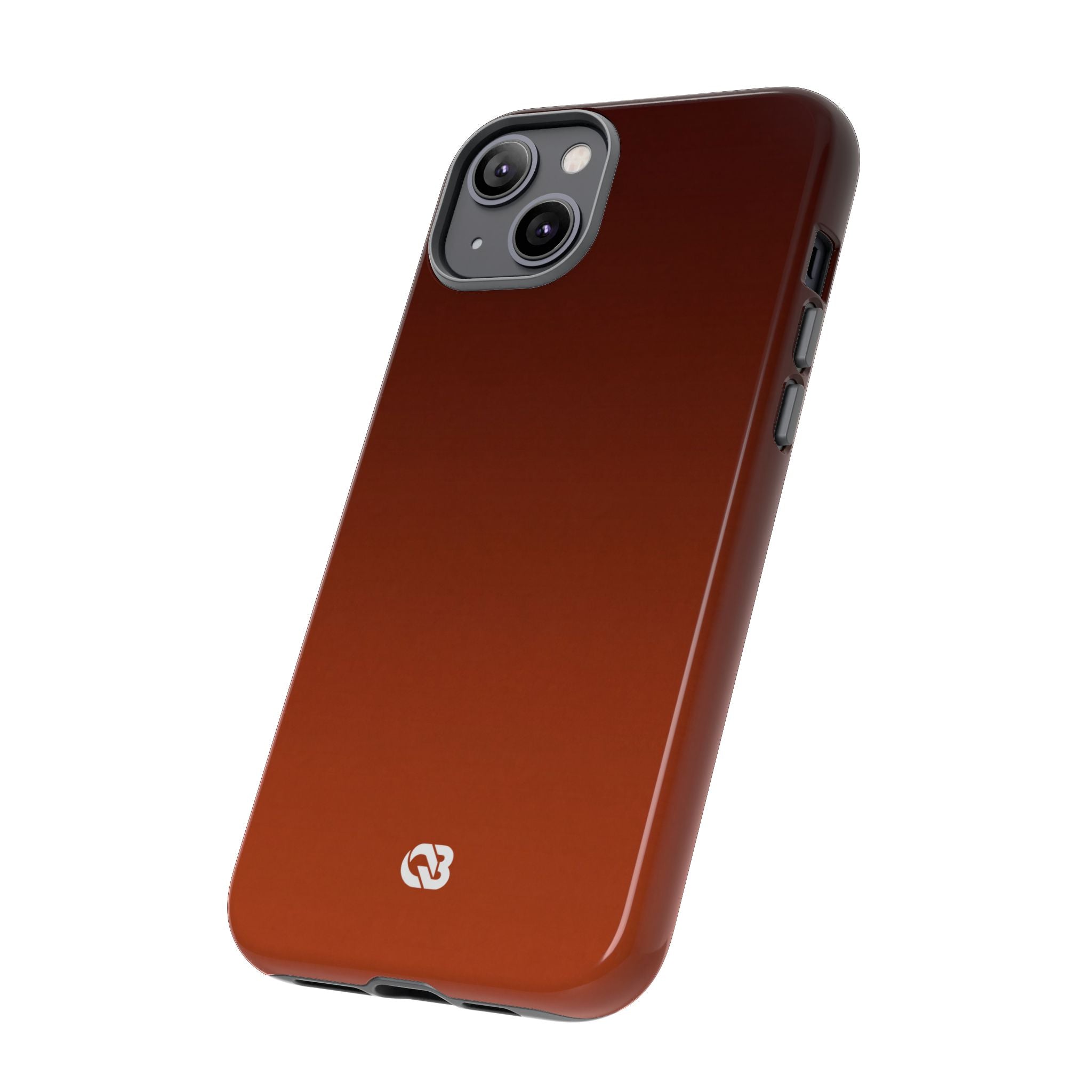 Orange Tough Phone Case for iPhone - Obsidian Ember Fade