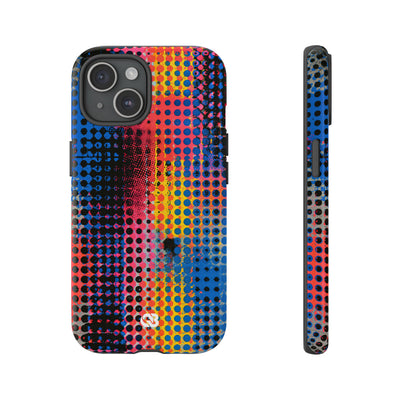 Chromatic Halftone Grid · Tough Phone Case for iPhone · Blue