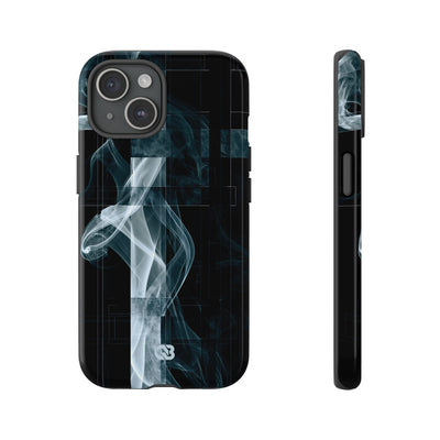 Black Tough Phone Case for iPhone - Arctic Vapor Grid