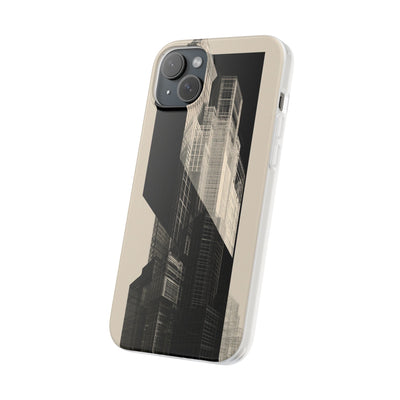 Beige Lite Phone Case for iPhone - Monolith Urban Grid