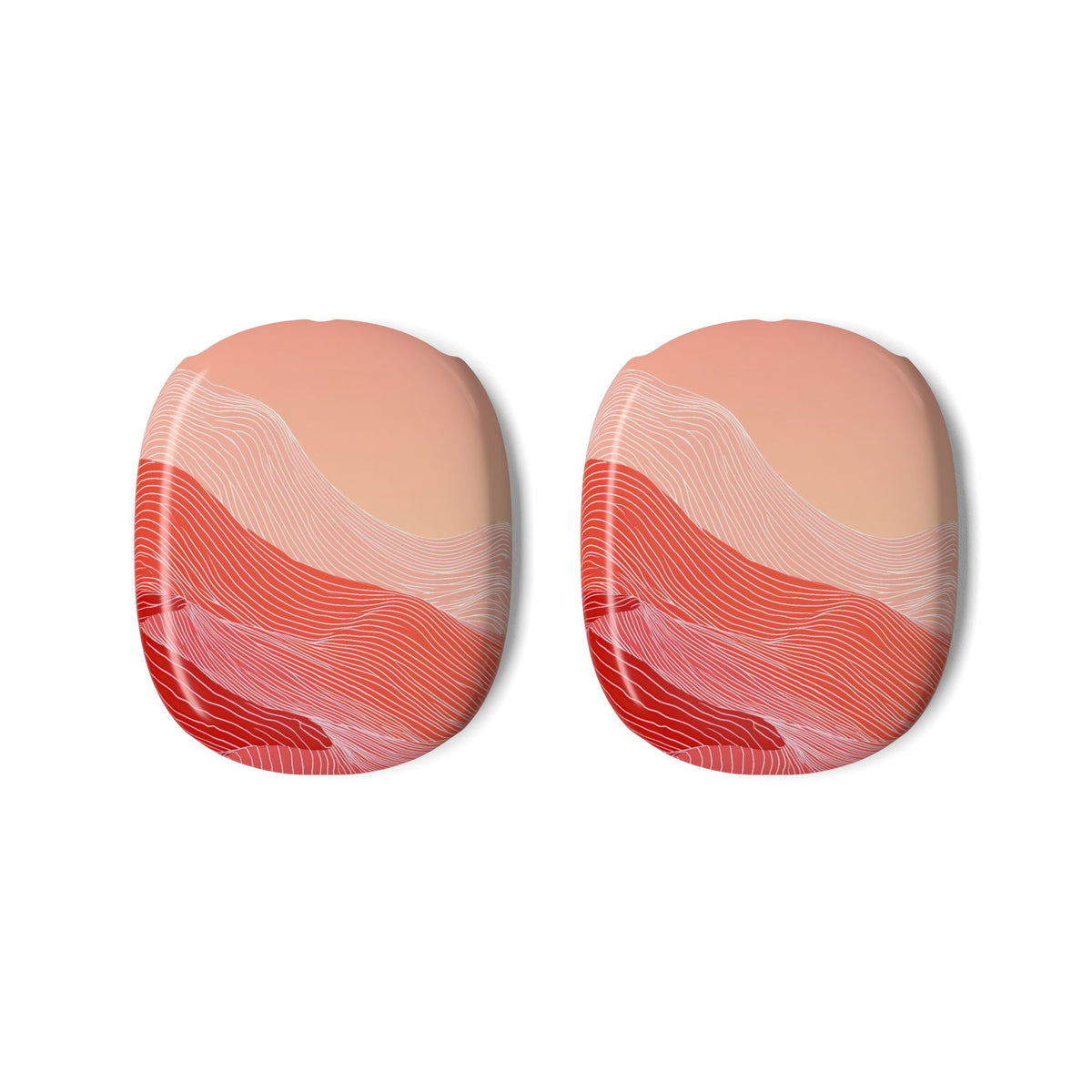 Coral Ridge Contours · Hard Case for AirPods Max · Red